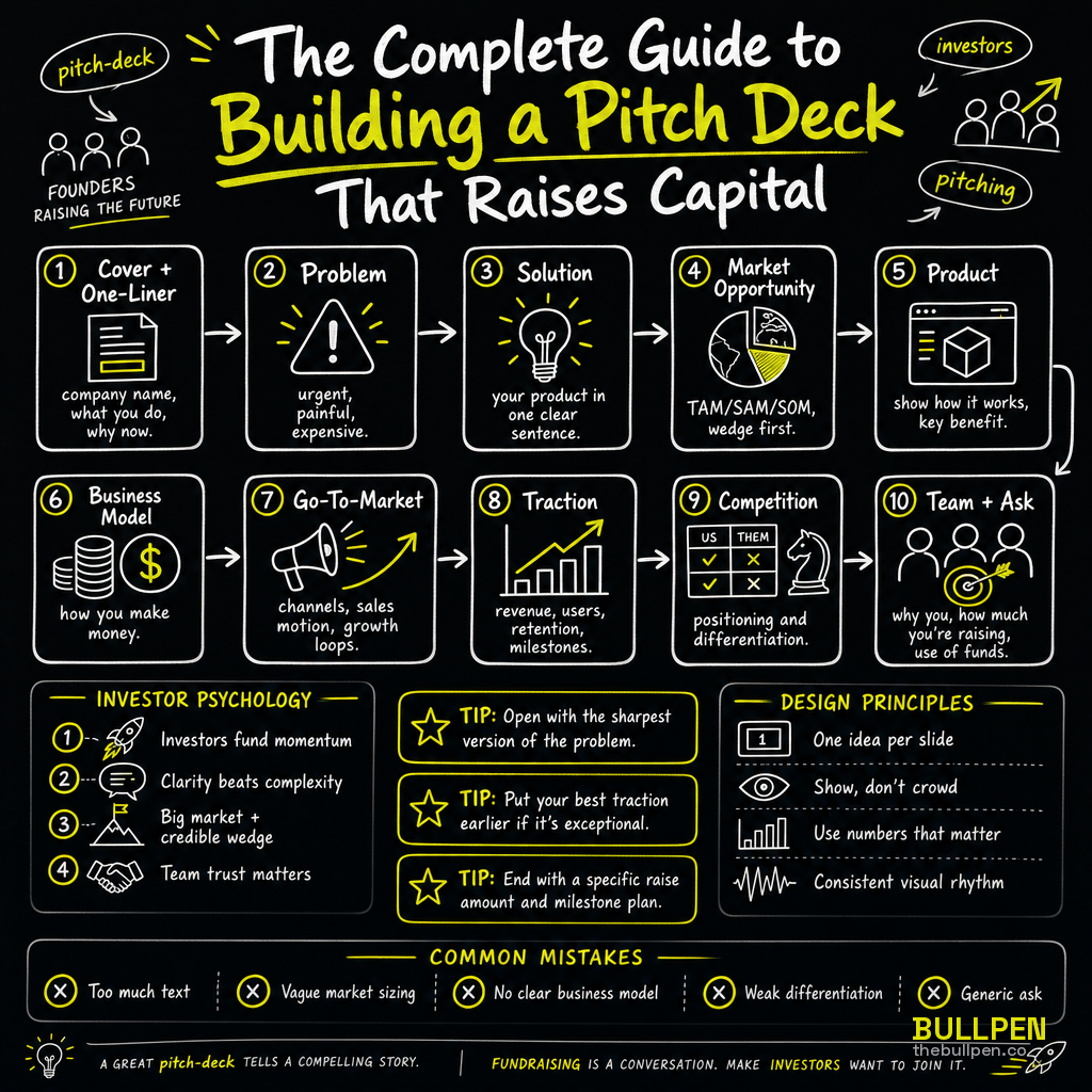 Illustration for The Complete Guide to Building a Pitch Deck That Raises Capital
