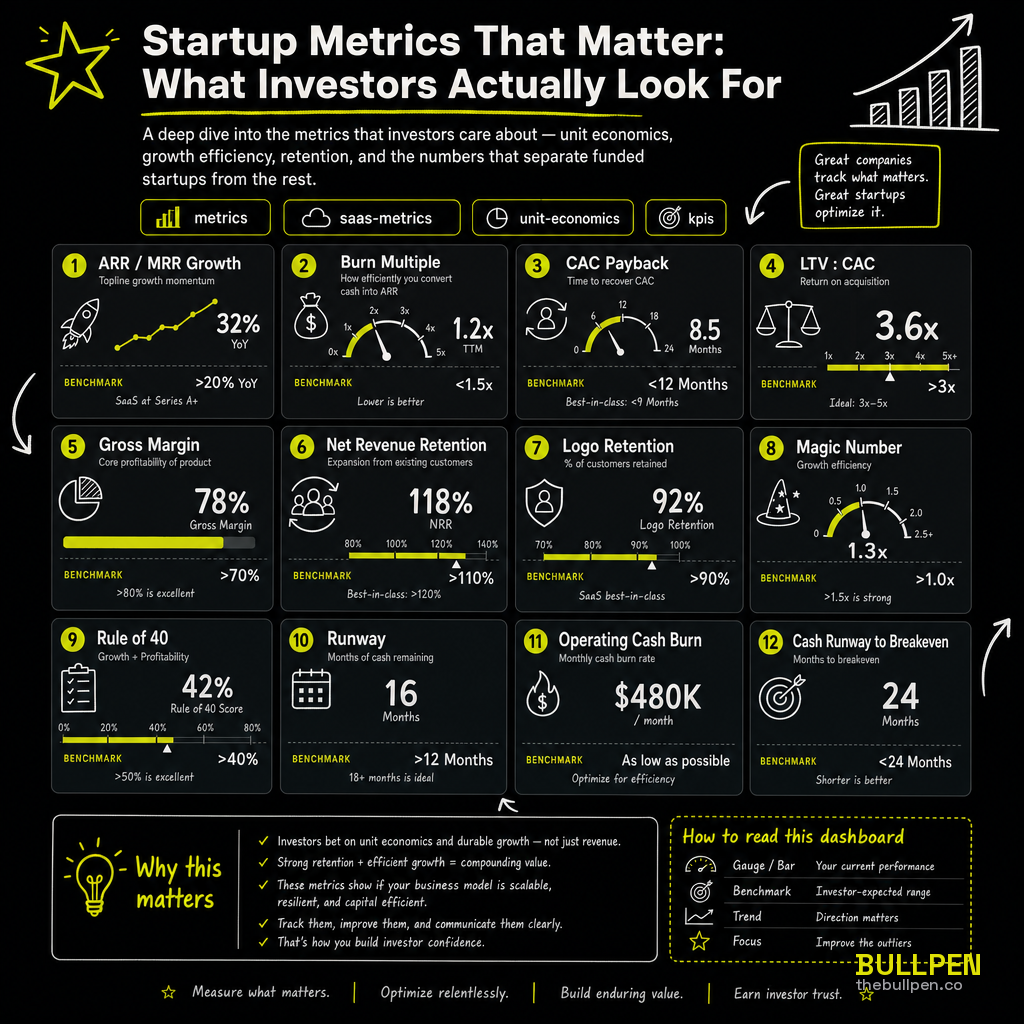 Illustration for Startup Metrics That Matter: What Investors Actually Look For